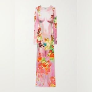 Jean Paul Gaultier - The Pink Body Floral Print Maxi Dress